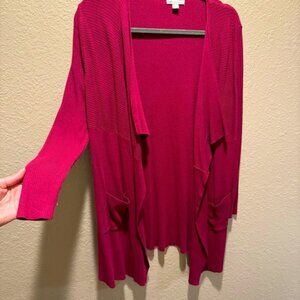 Cato size L Burgandy Cardigan